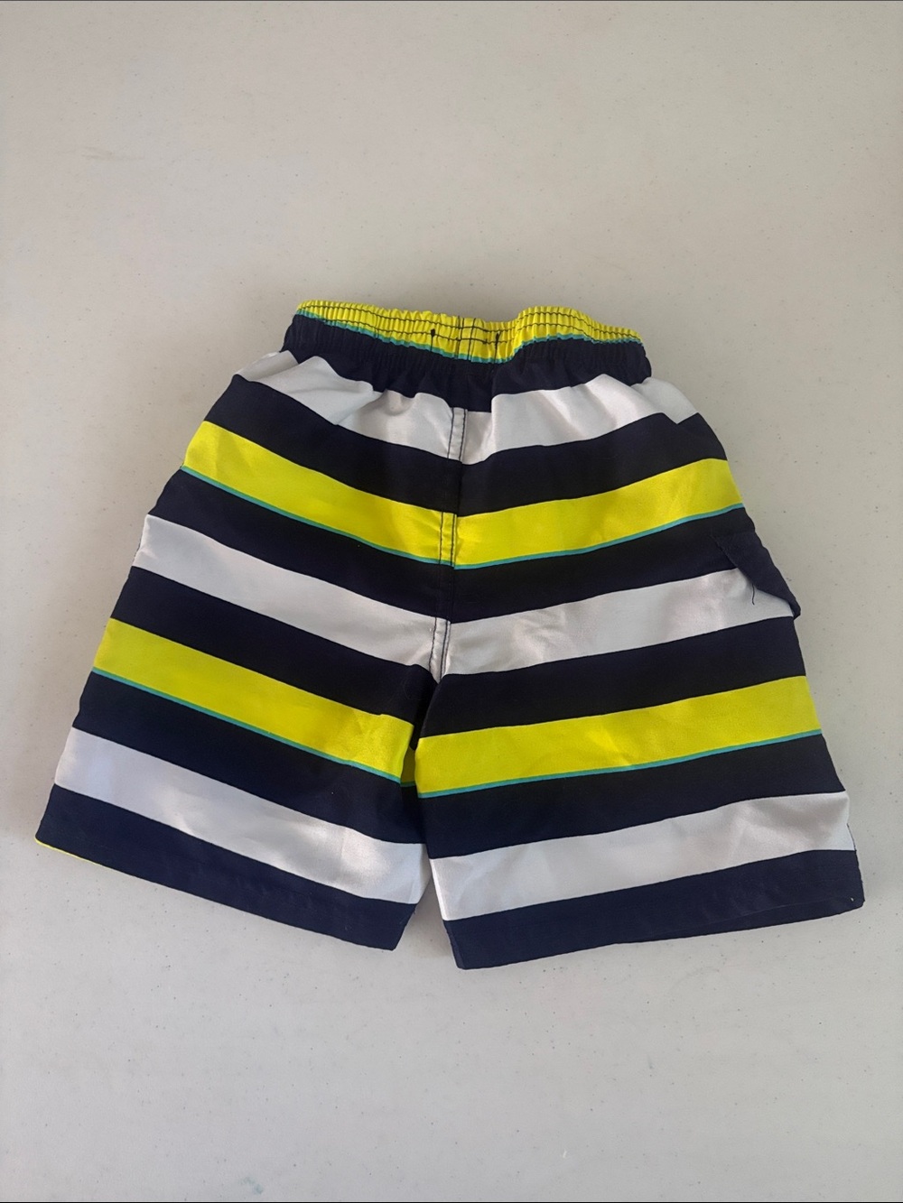Quiksilver Boys' Yellow, Navy & White Striped Swim Shorts - Picture 4 of 4